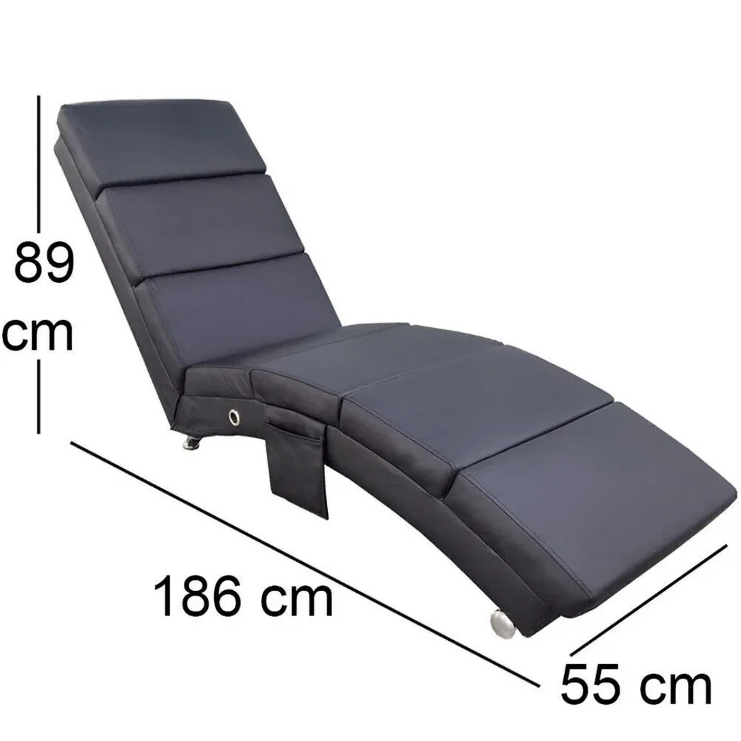 Poltrona sdraio relax nera - immagine 4