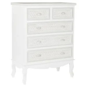 CASSETTIERA LEGNO BIANCO INVECCHIATO