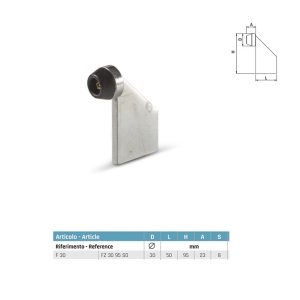 Fermo fine corsa F30 a saldare per cancello scorrevole finitura tropicalizzato