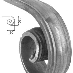 Partenza corrimano in ferro battuto 1817/9