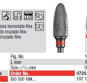 Frese in carburo di tungsteno anello rosso