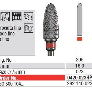 Frese in carburo di tungsteno anello rosso